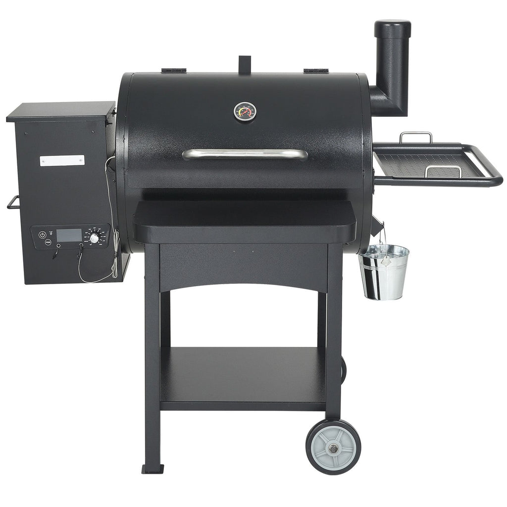 53 inch Portable Charcoal Grill, Propane Gas Grills with Cover and Cart, Heavy Duty Iron BBQ Grill, Mini Tabletop Smoker for Outdoor Cooking, Barbecue Camping, Picnic, Patio, and Backyard, Black