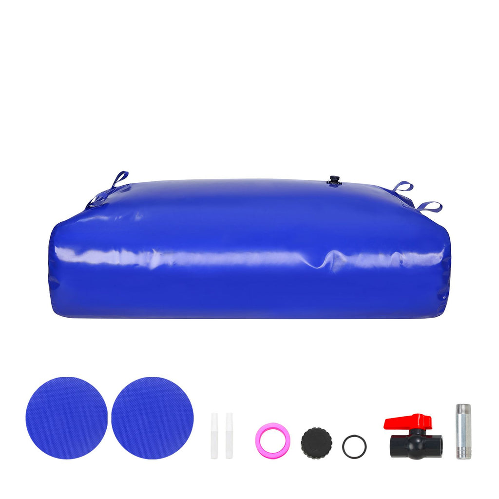 540L/142.7 Gallon Water Storage Bladder, RV Water Tank, 1000D Blue PVC Collapsible Water Storage Containers, Large Capacity Soft Water Bag, Portable Water Bladder, Fire Prevention, Camping