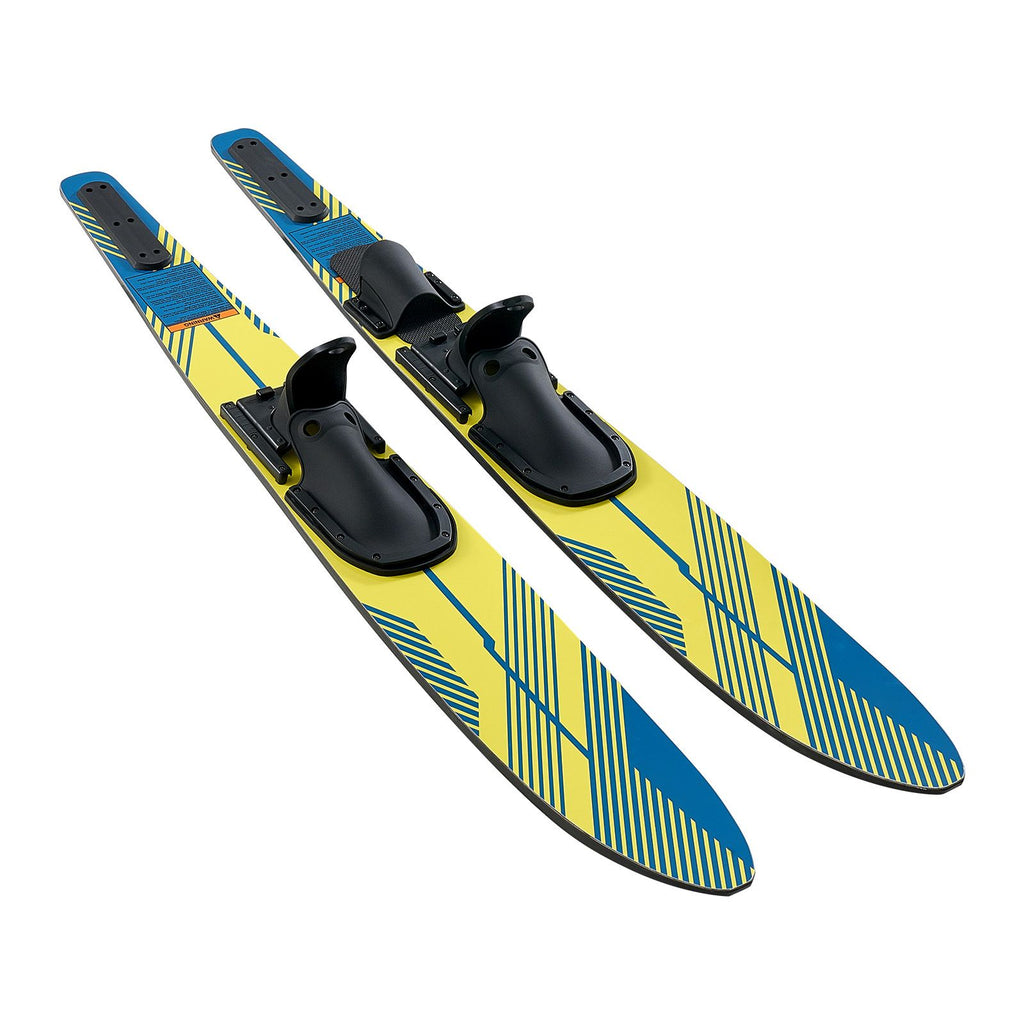 59" Water Skis, Adult Water Ski with X-7 Adjustable Horseshoe Bindings & Padded Rear Toe Plate, High-gloss UV Coating Waterskis Combo for Adults Up to 300 lbs