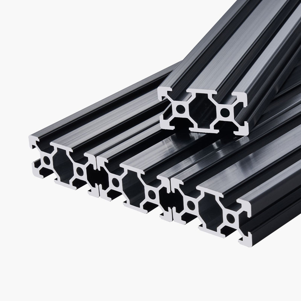 5PCS 39.4 in (1000mm) T Slot 2040 Aluminum Extrusion Profile, European Standard Anodized Linear Rail, High-Strength Extruded Aluminum Rail for 3D Printer, CNC Machine DIY, Laser Engraving, Black