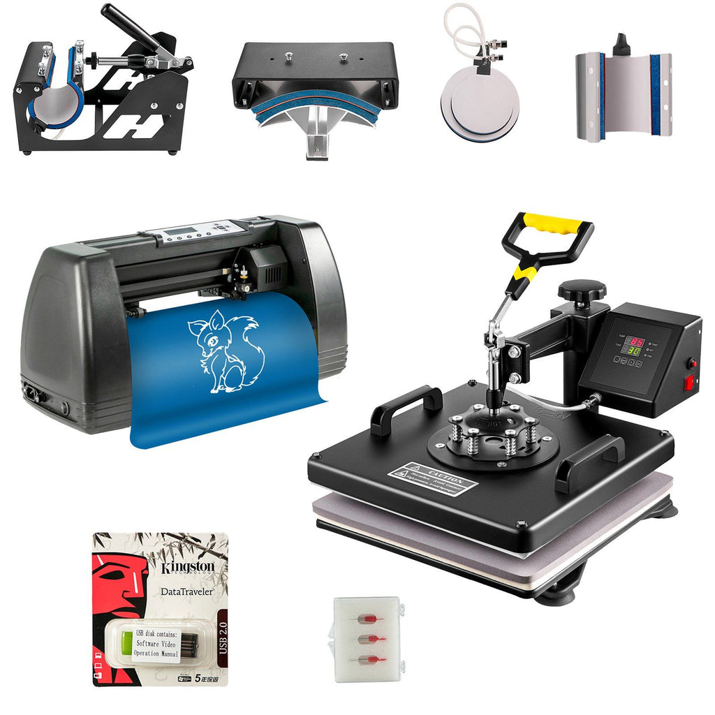 6 In 1 Mug Hat Heat Press & 14 Inch Vinyl Cutter Plotter Machine Kit