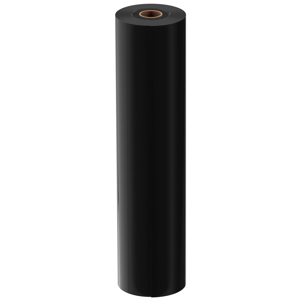 6 Mil Plastic Sheeting 20' x 100' Black Heavy Duty Polyethylene Roll, Thick Plastic Roll for Garden, Drop Cloth Painters Tarp, Polyethylene Covering for Crawl Space Vapor Barrier, Weed Control