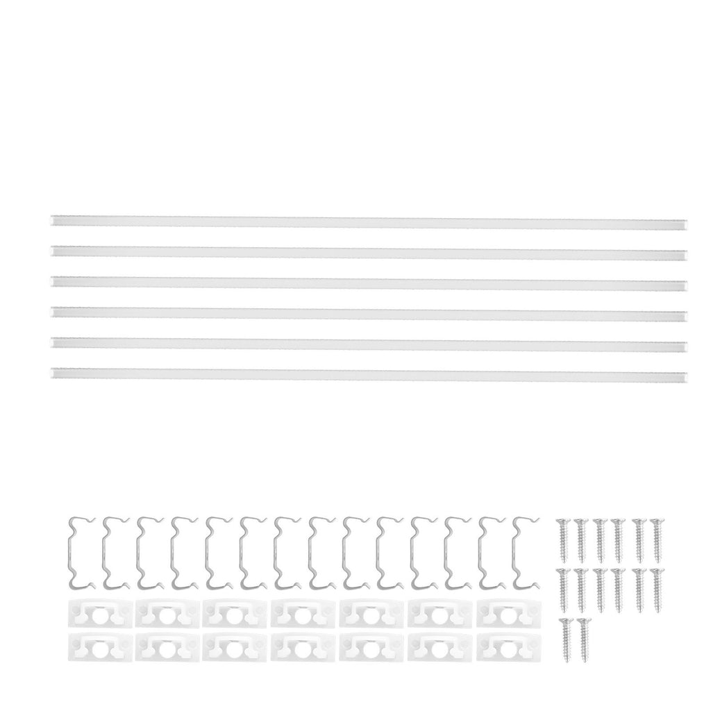 6-Pack 3.3 ft/1M U Shape LED Aluminum Channel, with Milky Cover, End Caps and Mounting Clips, Aluminum Profile for LED Strip Light Installations, Easy Installation, for Under Cabinet Counter