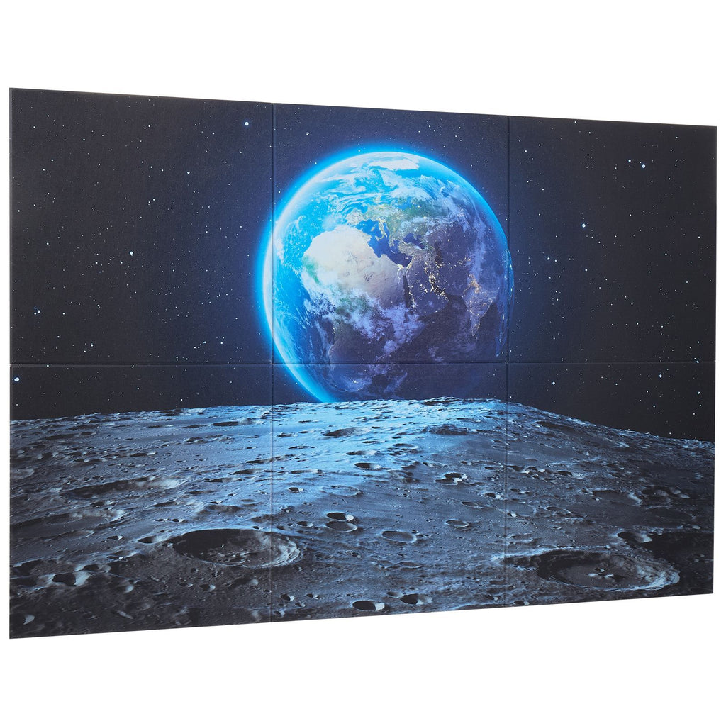 6 Pack Art Acoustic Panels, 70.87 x 47.24 x 0.4 inch Soundproof Wall Tiles, Self Adhesive Decorative Sound Dampening Absorbing Boards for Home, Office, Studio, Gaming Room,Theater, Earth