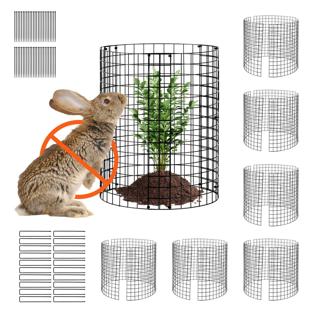 6 Pack Plant Protector from Animals, 12.6'' Dia. x 14'' H Chicken Wire Plant Protector, Plant Cages for Outdoor Plants, Flowers & Vegetables, Keeps Bunny Chicken Squirrels Out, 18pcs Metal Mesh