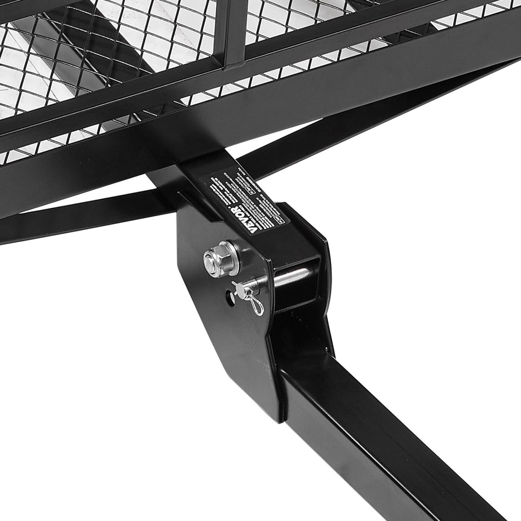 60" x 24" x 14", Hitch Cargo Carrier, 500 lbs Capacity Hitch Cargo Carrier with Anti-Rattle Hitch Stabilizer, Folding Hitch Mount Cargo Carrier with Pins and Latches, Fit for SUVs/Pickup Trucks