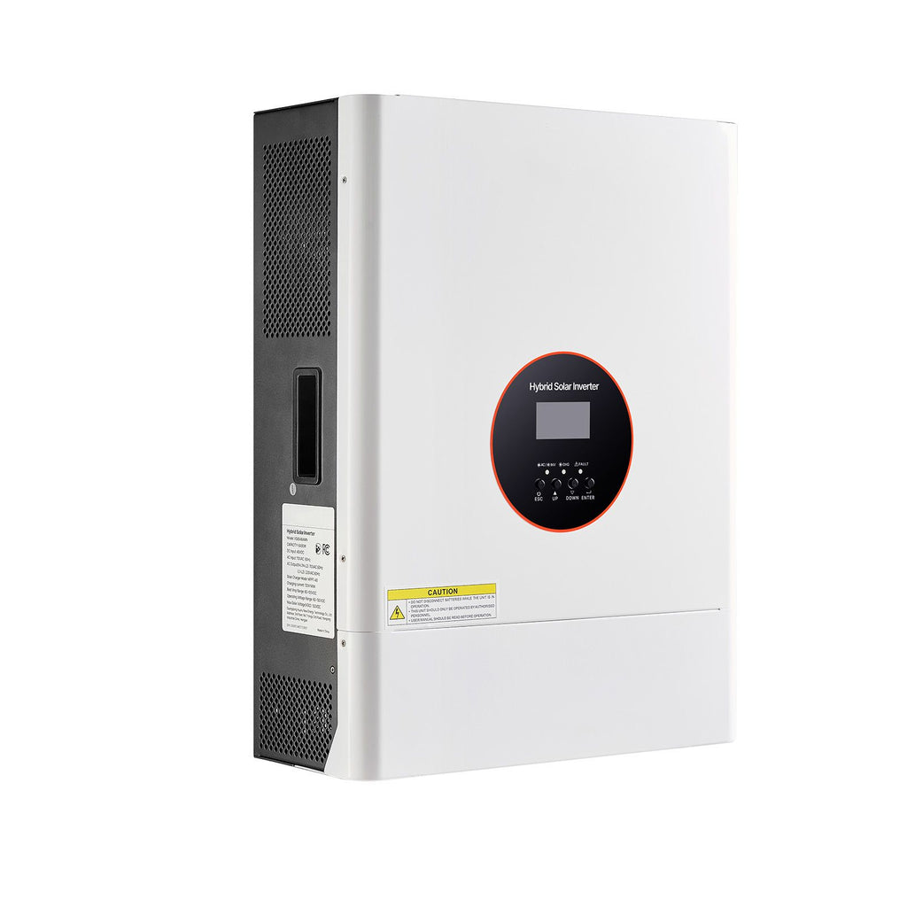 6000W 48V Hybrid Solar Inverter, 120V/240V Split Phase, Built-in 120A MPPT Solar Controller, Low Frequency Pure Sine Wave Power Inverter Charger, for Lead Acid Lithium Battery Off-Grid Systems