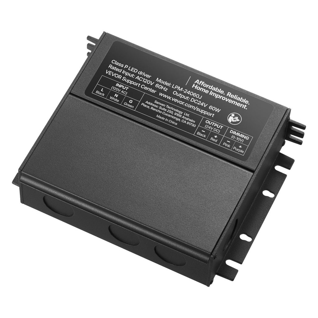 60W 24V Dimmable LED Driver AC to DC Power Supply Transformer Constant Voltage