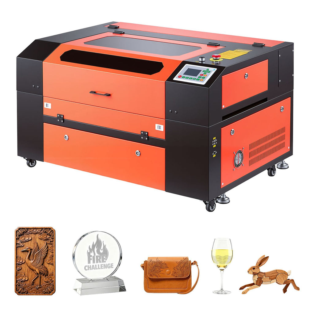 60W CO2 Laser Engraver, 24 x 16 in, CO2 Laser Engraver Cutter Machine with 4 Way Pass Air Assist, Engraving Cutting Machine, Compatible with LightBurn CorelDRAW RDWorks, for Wood Acrylic Glass