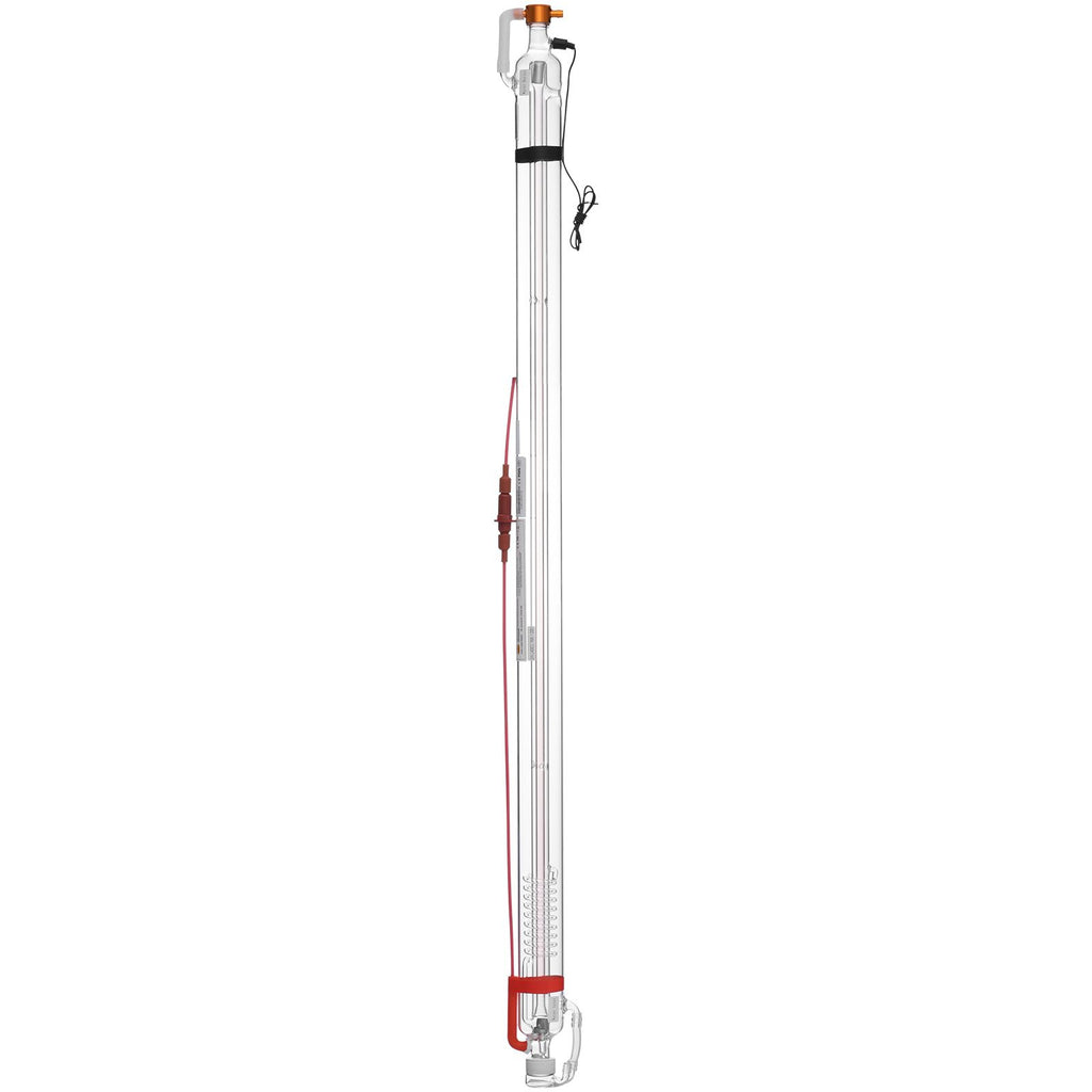 60W CO2 Laser Tube, 49.2 in (1250 mm) Length, 2 in (55 mm) Dia Borosilicate Glass Laser Cutter Tube with Metal Head, 5000-6000hr Wires Preconnected for Laser Engraver Engraving Cutting Machine