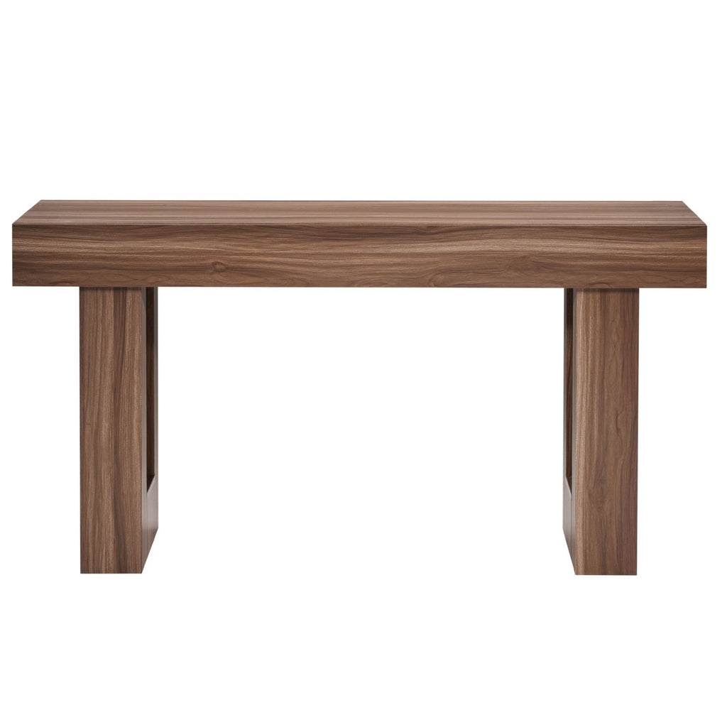 63 in Console Table, Farmhouse Desk Behind the Couch, Wooden Rectangle Entrance Desk, Narrow Long Sofa Table Accent Stand for Hallway, Bedroom, Living Room, Foyer, Easy Assembly, Brown