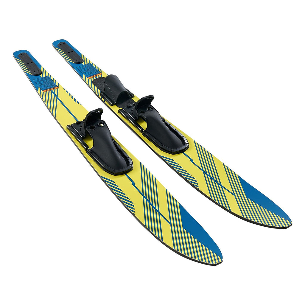 67" Water Skis, Adult Water Ski with X-9 Adjustable Horseshoe Bindings & Padded Rear Toe Plate, High-gloss UV Coating Waterskis Combo for Adults Up to 300 lbs