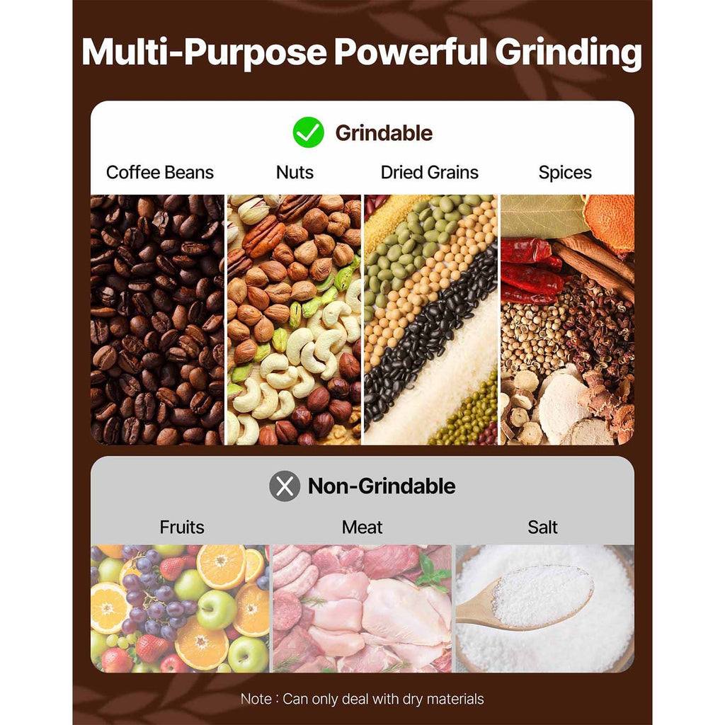 750g Electric Grain Mill Grinder, High Speed 2000W Commercial Spice Grinders, Stainless Steel Pulverizer Powder Machine, for Dry Grains Spices Cereals Coffee Corn Pepper, Straight Type image 2