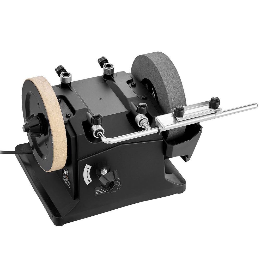 8-Inch Wet Sharpening System, Water-Cooled Knife Grinder Machine with 155 RPM Grinding Speed, Vertical/Horizontal Two-Direction Wet Stone Grinder, Wet Bench Grinder for Knife, Chisel, Knife, Axe
