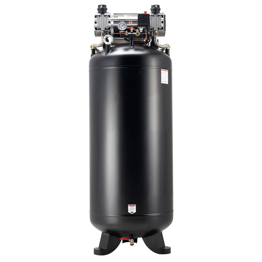 80 Gallons Heavy-Duty Air Compressor, 5HP 13.5SCFM at 90PSI Air Compressors Max 145PSI Pressure, Oil-Free Compressor Tank for Industrial Manufacturing, Large Workshops (230V 3-Phase, No Plug)