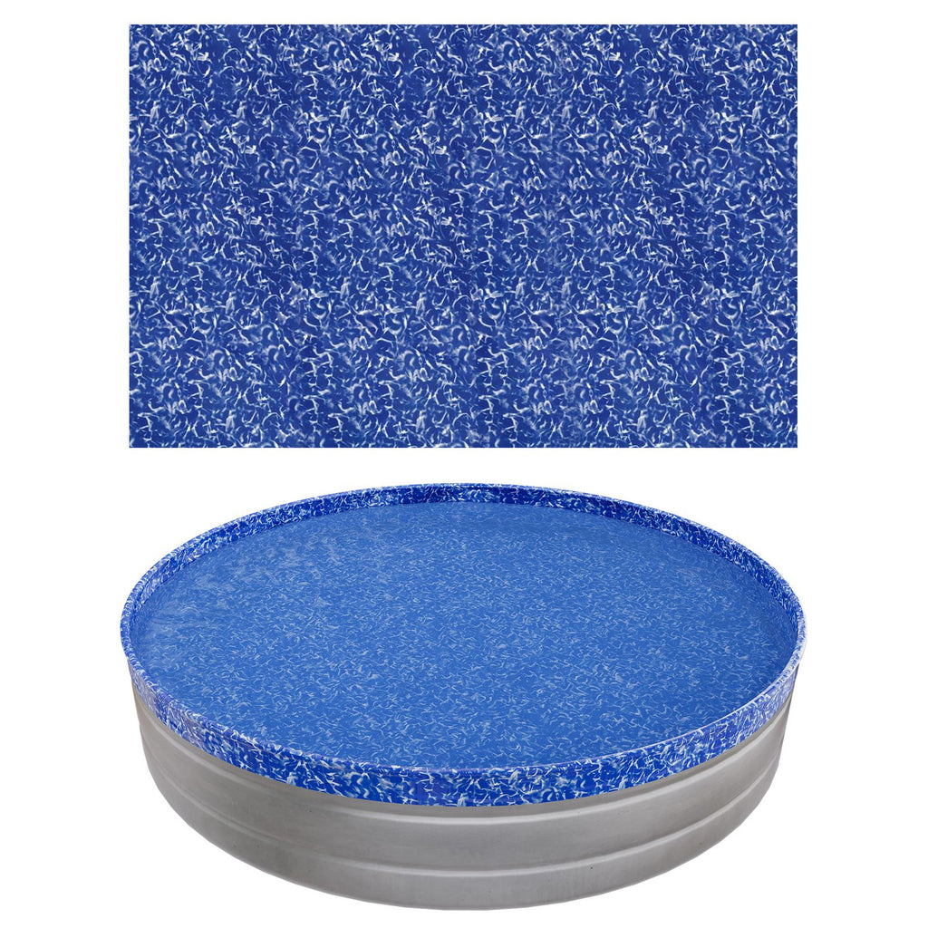 8ft Pool Liner, Round Overlap Swimming Pool Liner for 27.5 in Wall Height, Heavy Gauge Vinyl, Easy Install with Leak-Proof Patches, Designed for Steel Sided Above-Ground,Outdoor, Crystal