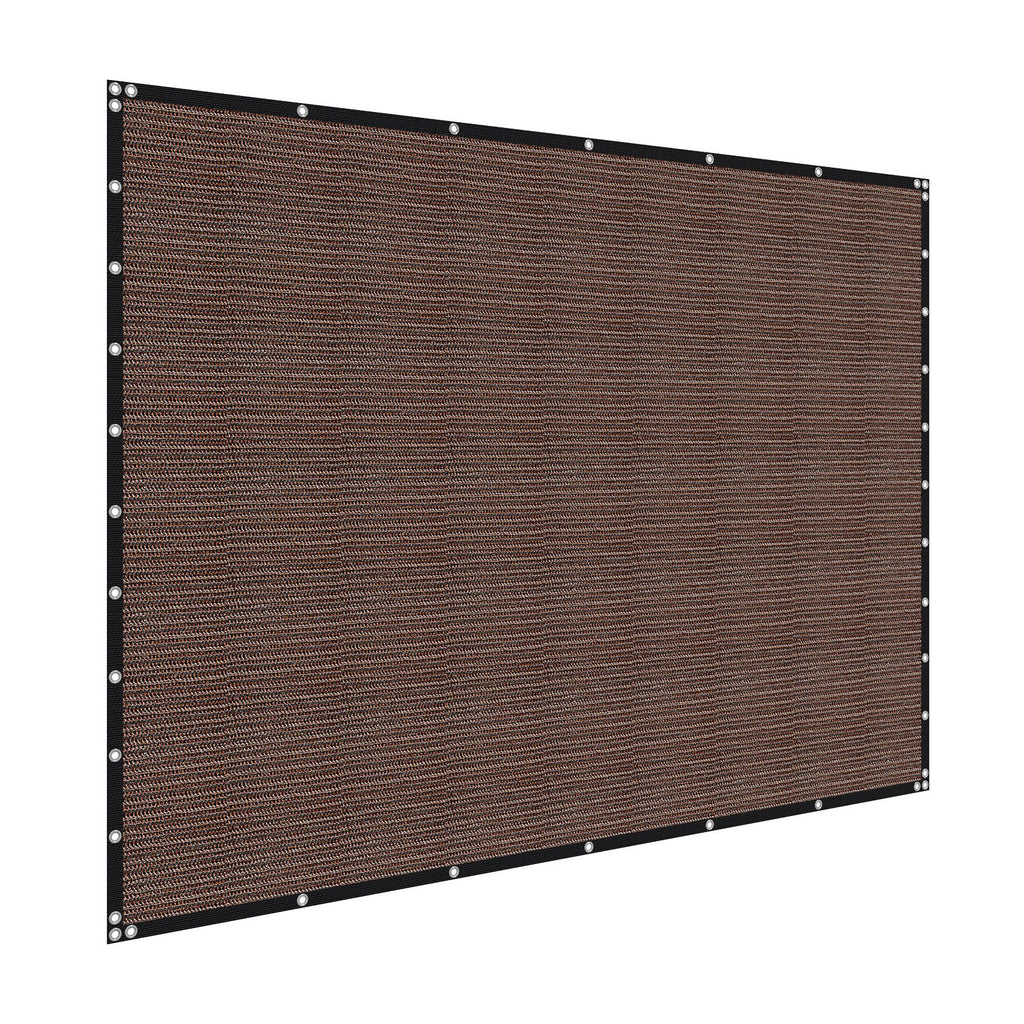 90% Sun Shade Cloth, 10 x 12 ft Pergola Shade Cover with Stainless Steel Grommets, Sun Shades Canopy Privacy Screen with 140 GSM HDPE Material, for Outdoor, Patio, Garden, and Backyard (Brown)