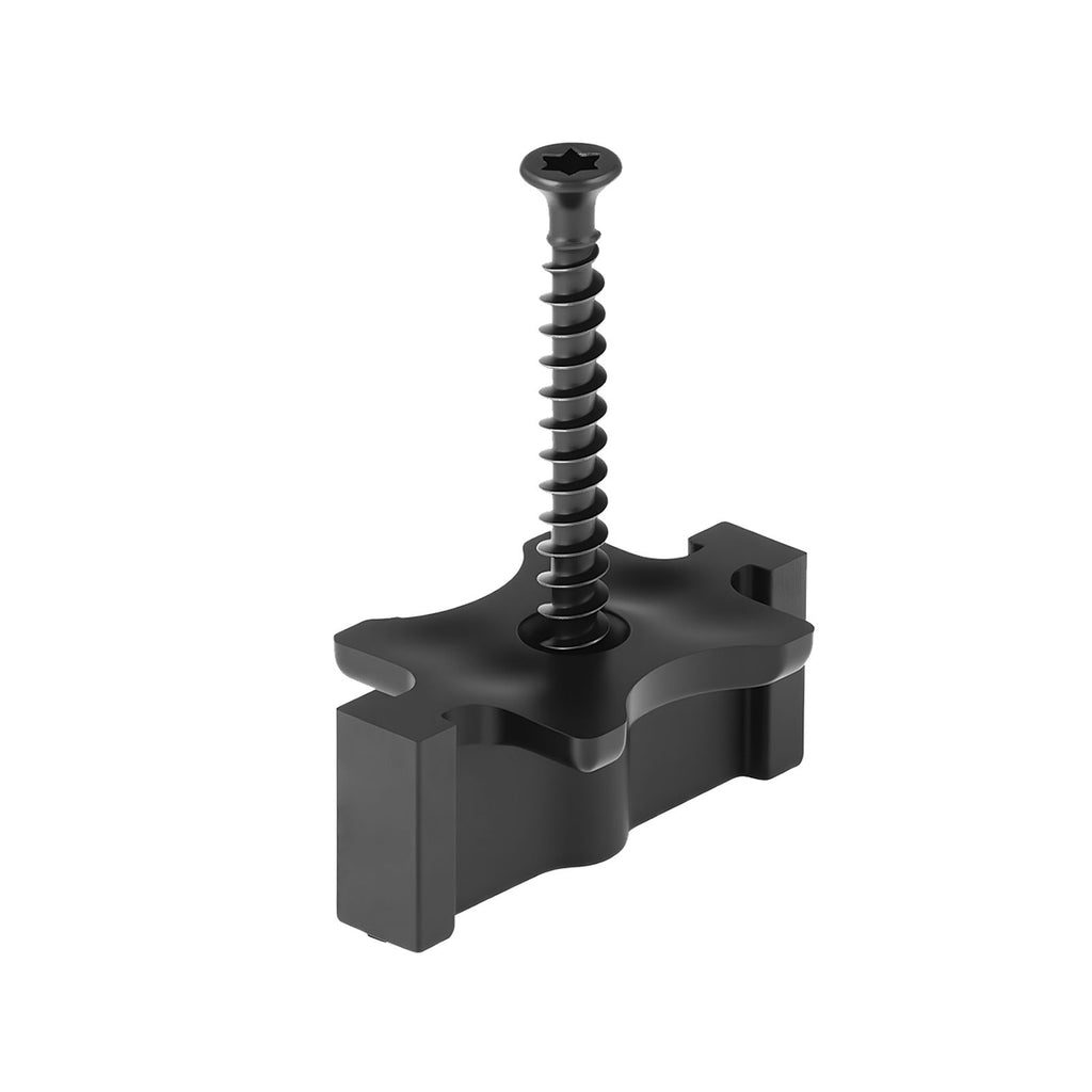 90PCS Hidden Deck Fasteners for Composite Decking Board, Universal Composite T Clips & Plastic Hidden Fasteners with Metal Screws,Polypropylene PP Clips Works with 0.26 inch Gaps, Black