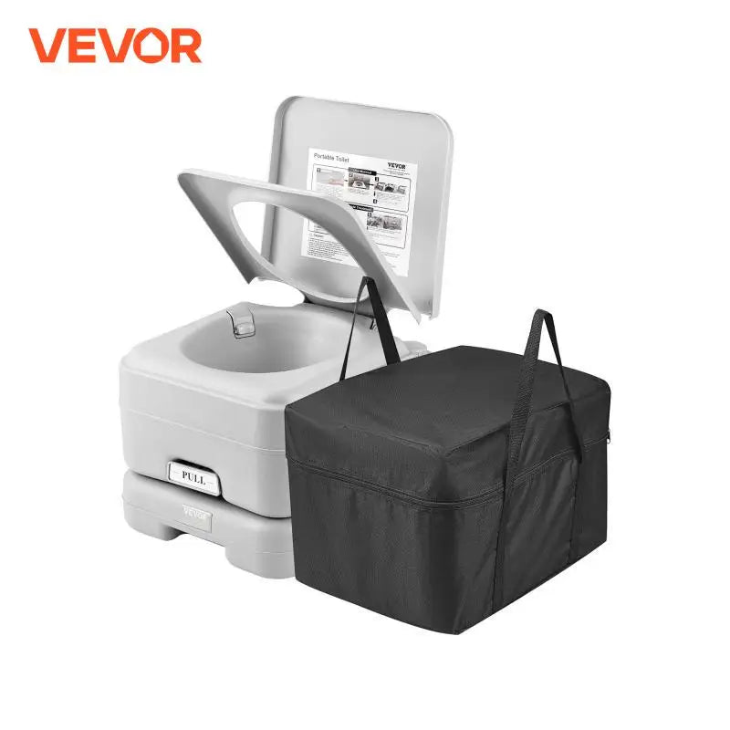 Portable Toilet for Camping with 3.2 Gal Waste Tank&3.2 Gal Flush Tank Push-Button Odourless Travel Toilet for Camping Car