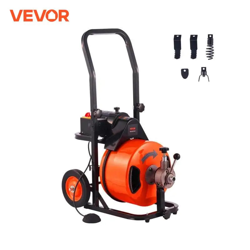 Drain Cleaner 50FT/75FT/100FT Sewer Auger Pipe Unblocker Cleaning Machine Sinks Toilet Plunger Dredging Equipment Homeuse