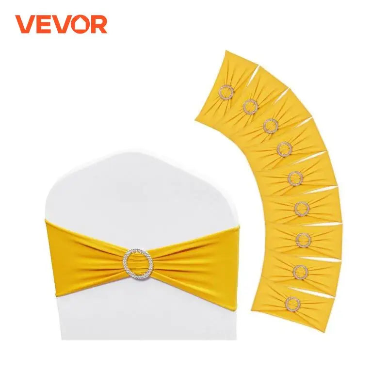 50pcs Stretch Spandex Chair Sashes Chair Sashes Bands for Wedding Party Banquet Decoration Elastic Bulk Chair Cover