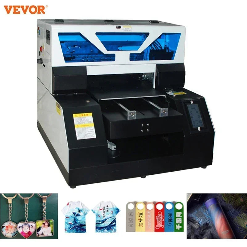 A3-19 UV Flatbed UV Printer A3 Size Automatic Bottle Label Printer Printer For Christmas Bottle Phonecase Acrylic Wood