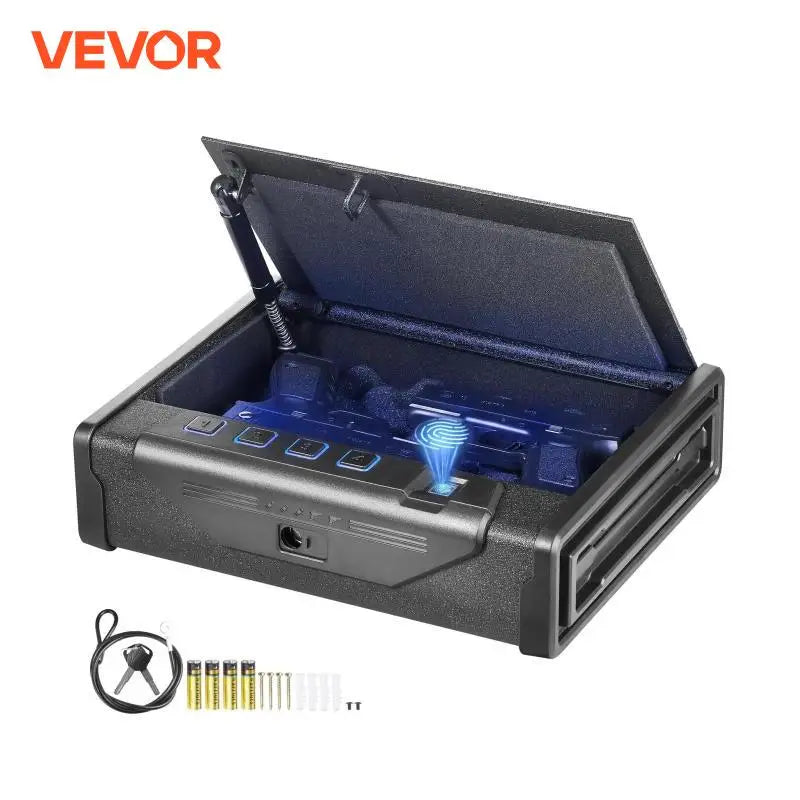 Gun Safe Q235 Steel Pistol Safe 3-Way Quick Access Firearm Case Gun Box Advanced Biometric Technology Travel Gun Safe