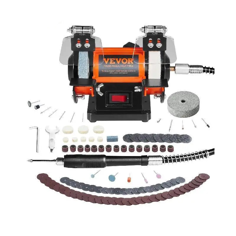 3in Jewelry Polisher Buffer Brushless Adjustable Speed Mini Multi-purpose Bench Grinder Polishing Machine for Gemstones