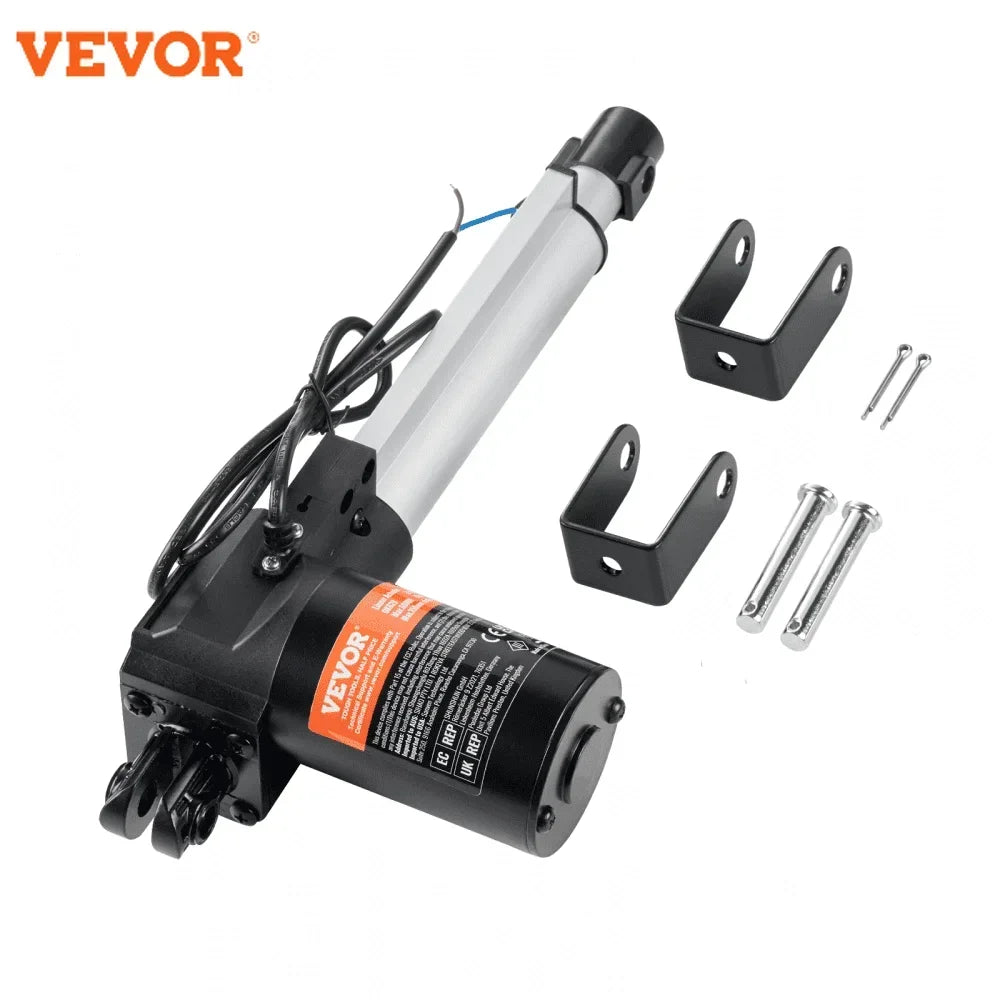 12V Linear Actuator 6/8/10/12/14/16 Inch 6000N 5mm/s Electric Linear Motor Controller W/ Mounting Bracket for Home Use