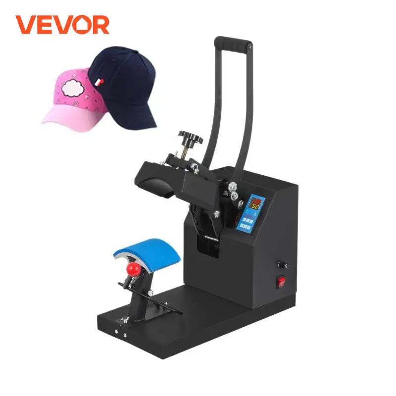 Hat Cap Heat Press 5.5 x 3.5 inch Heat Transfer Stamping Sublimation Machine Digital Display Clamshell for DIY Advertising