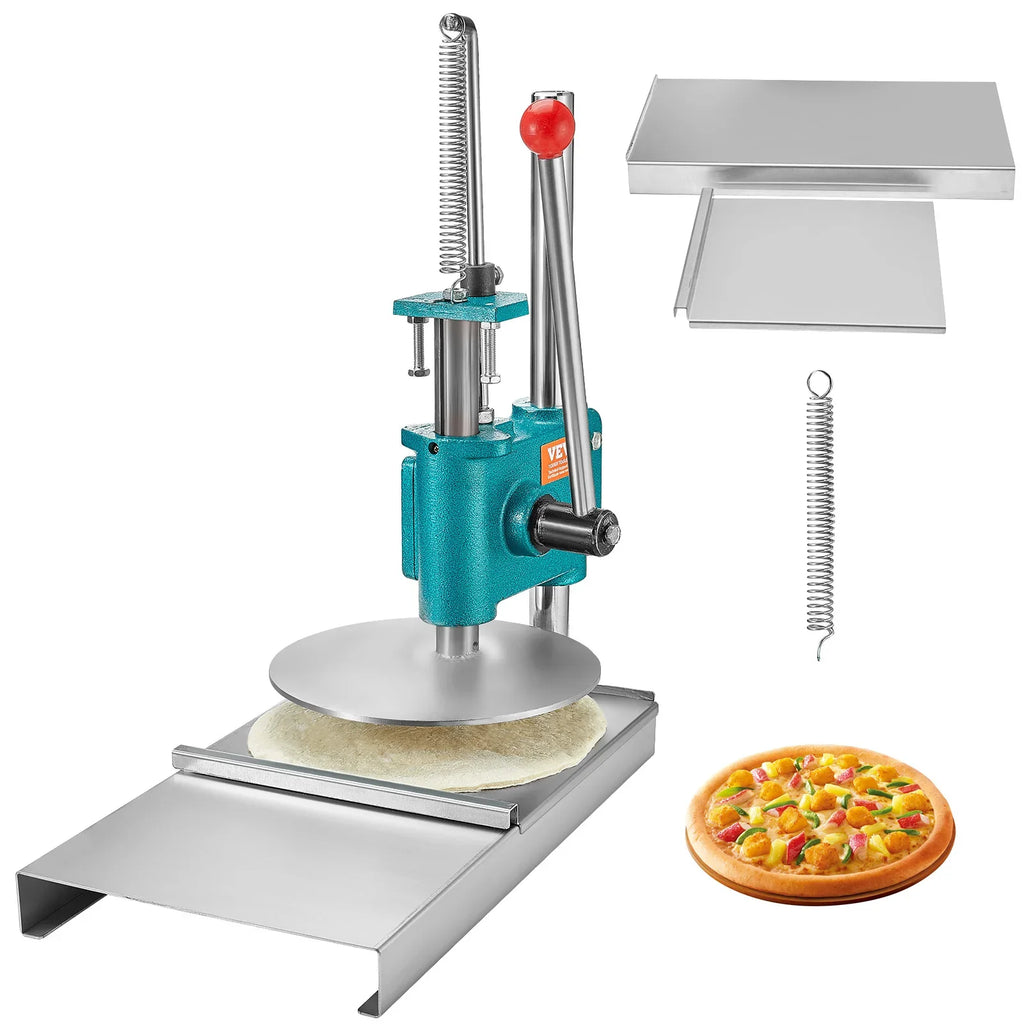 9.5" Manual Pizza Dough Press, Stainless Steel Chapati Maker & Pastry Presser for Home/Commercial, 24cm Sheet Pizza Tool