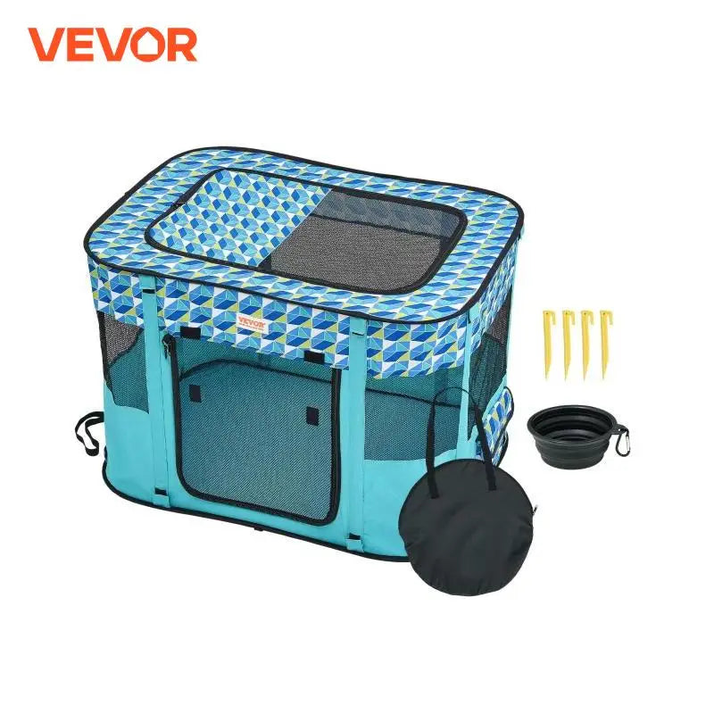 Portable Foldable Pet Playpen Tent Crate Kennel Waterproof Puppy Shelter for Dog Cat Cages Indoor Outdoor Travel Camping
