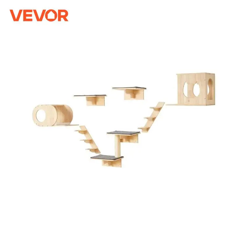 Wall Mounted Cat Shelves Cat Wall Shelves and Perches with Jumping Boards Hammocks & Cat Tree Cat Furniture and Shelves