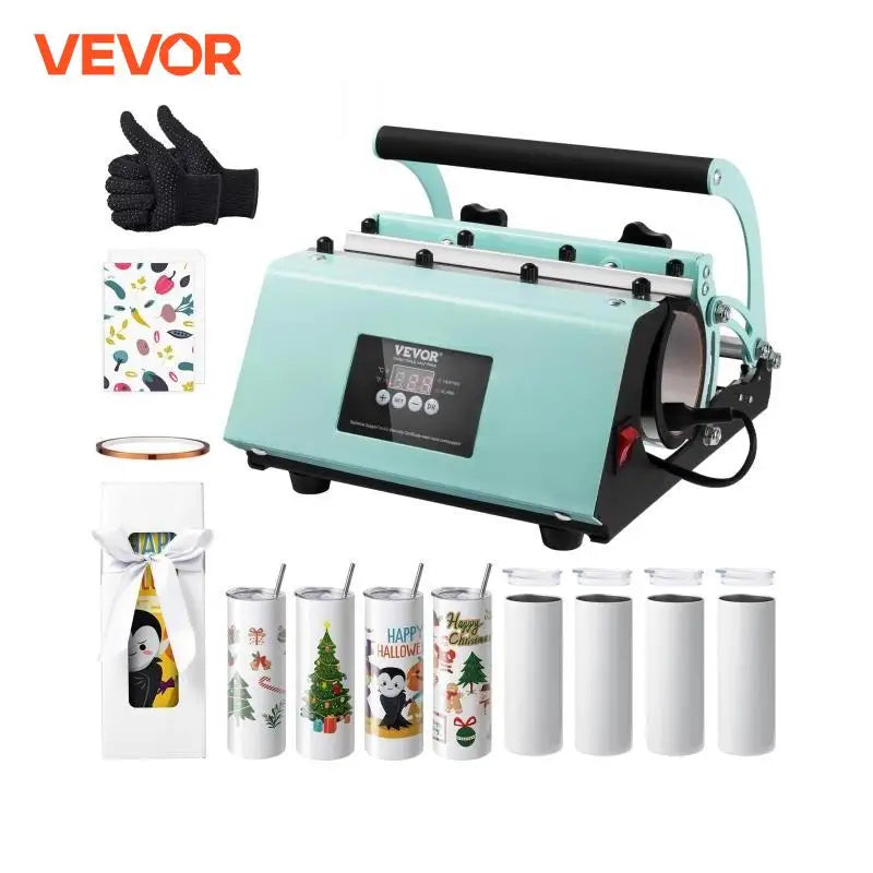 Tumbler Heat Press Machine and Sublimation Tumblers Tumbler Press Set with 8pcs 20OZ Blank Tumblers Mug Press Cup Press