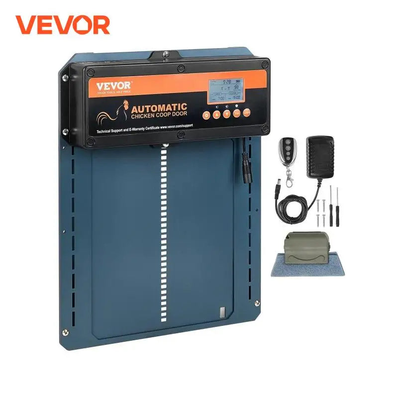 Automatic Chicken Coop Door with Light Sensing Remote Control Auto Chicken Door Opener Chickens Supplies Battery Powered