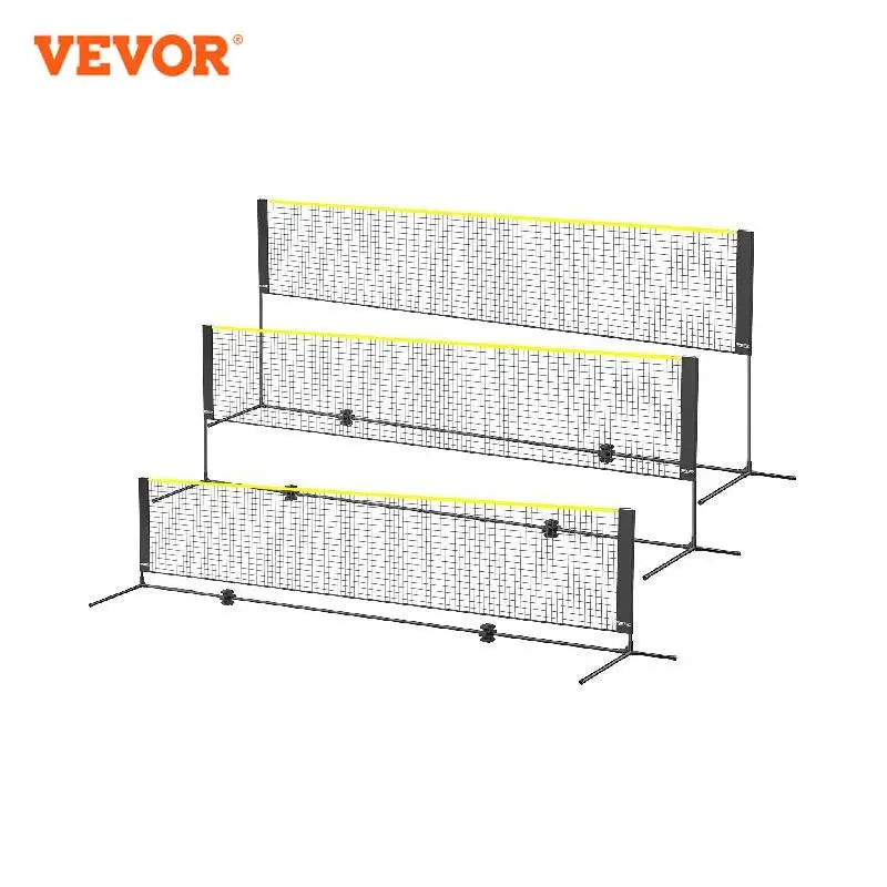 10/14/17FT Badminton Net Height Adjustable Volleyball Net Wide Foldable Pickleball Net Portable Easy Setup Tennis Net Set