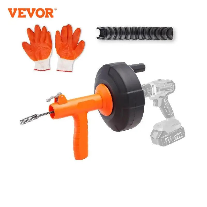 Drain Cleaner Machine 25FT Automatic Tube Cleaner Blockage Unblocker Toilet Sewer Pipe Dredge Machine for Kitchen Bathroom