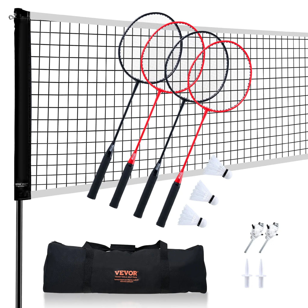 Badminton Net Set,Outdoor Backyard Beach Badminton Net,Portable Badminton Equipment Set,Adults Badminton Net with Poles