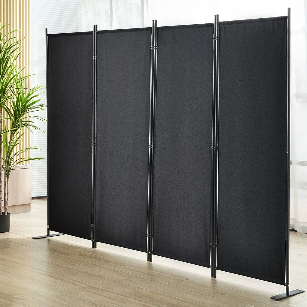 4Panel 5.6ft Room Dividers Adjustable In Size & Height Freestanding & Foldable Privacy Screen Partition for Office Home