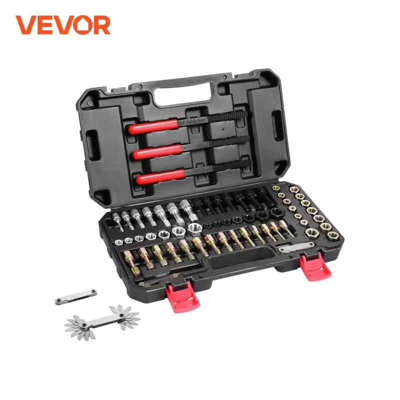 Thread Chaser Set UNC UNF Metric Thread Restorer Tool Rethreading Tool Kit Heat Treated Steel for Mechanics DIY Enthusiast