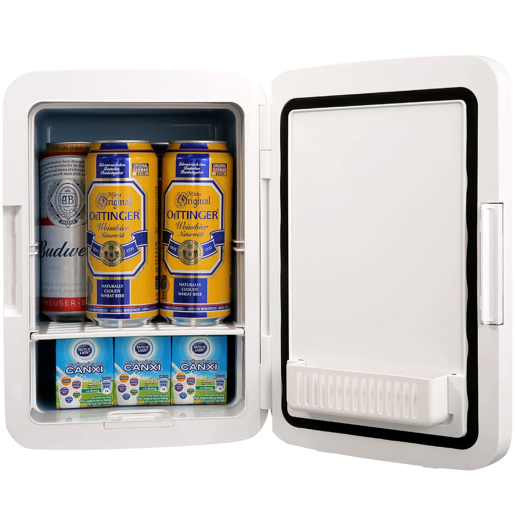 Mini Fridge for Bedroom 10 L/12 Can Portable Fridges for Skincare Food Breast  Chill AC/DC Cooler Warmer Office Dorm Car