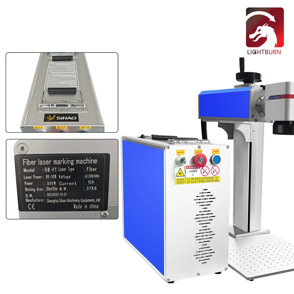 Laser Marking Machine 30W 50W Metal Stainless Steel Cutting Gold Silver Ring Jewelry Laser Engraving Machine