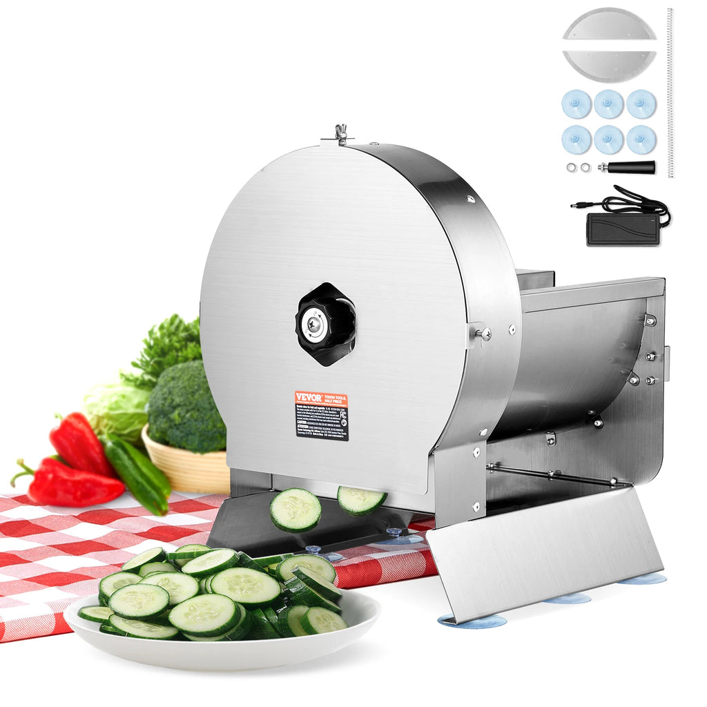 Electric Vegetable Slicer,0-12mm Thickness Adjustable Commercial Slicer Machine,Stainless Steel Food Cutter Slicing Machin