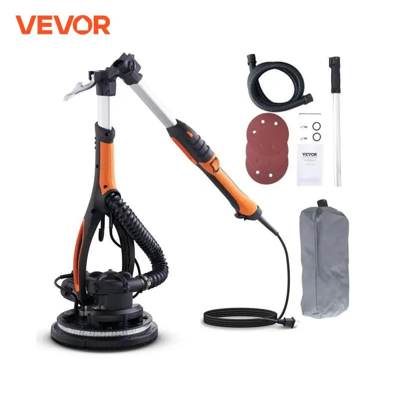 850W Drywall Sander Brush Motor Electric Adjustable Variable Speed with Self-Suction Handle Wall Grinder Sander Machine