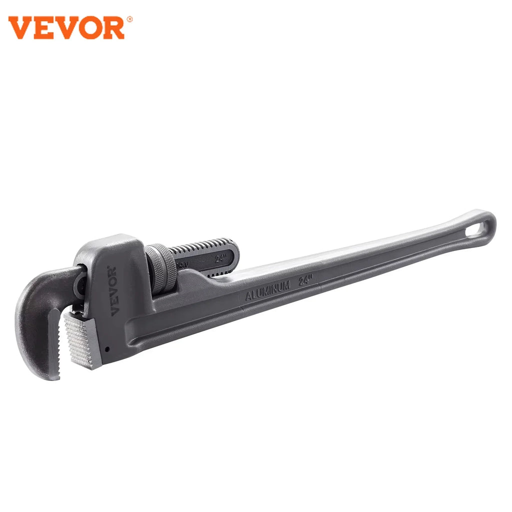 Pipe Wrench Aluminum Straight Pipe Wrench Adjustable Plumbing Wrench with High Strength Jaw & Ergonomic Handle Automotive