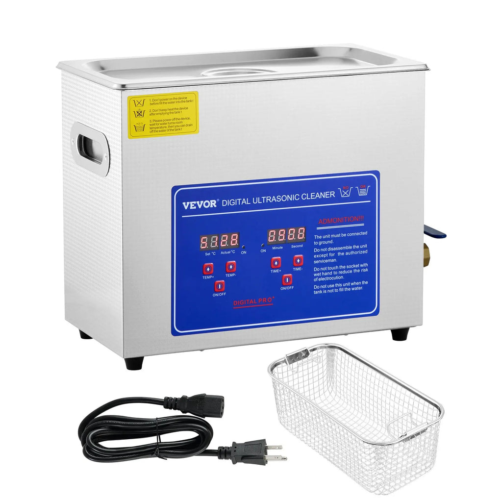 Ultrasonic Cleaner 6L Ultrasound Cleaner Stainless Steel Ultrasonic Cleaning Machine Digital Heater Timer Jewelry Cleaning