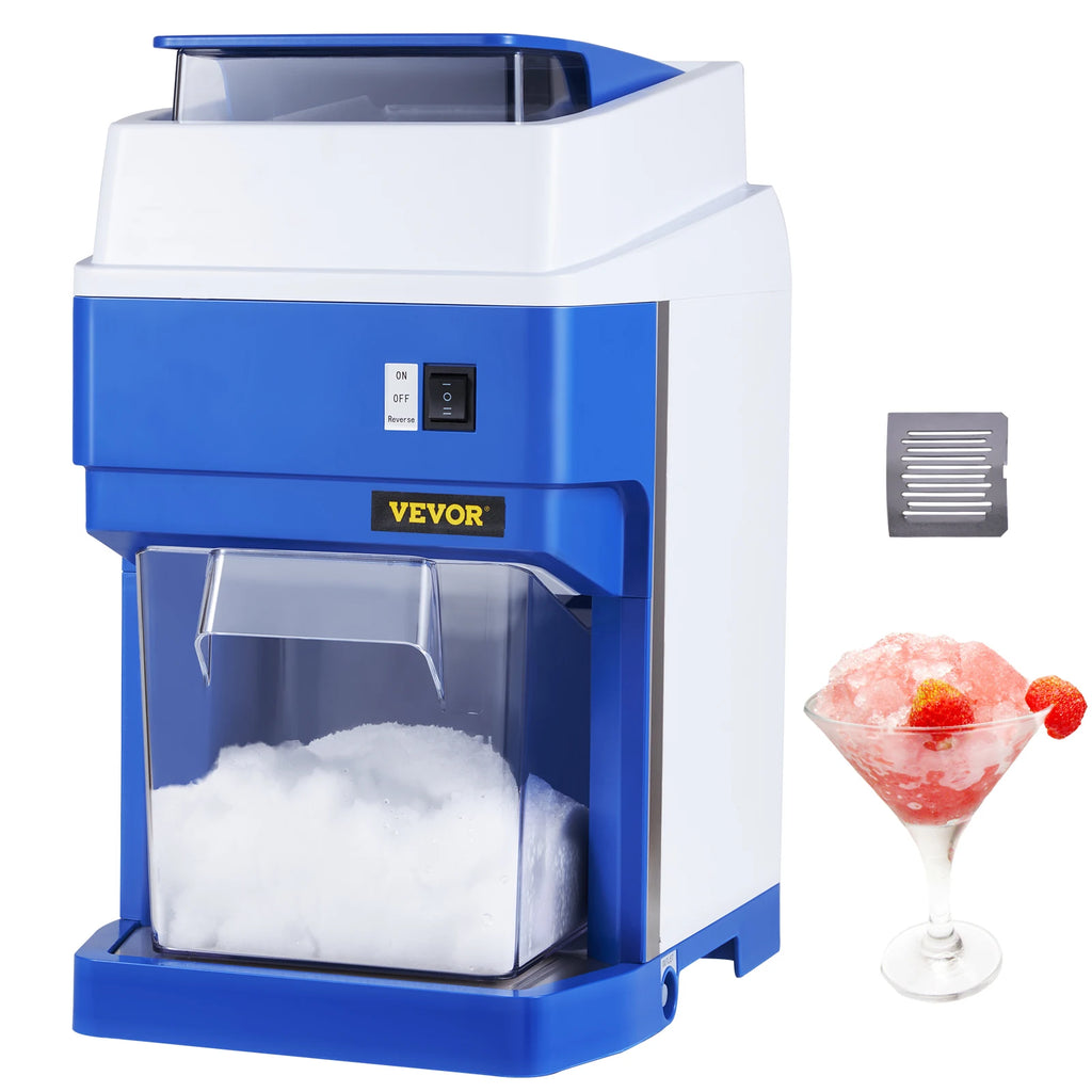 Commercial Ice Shaver Crusher, 265lbs Per Hour Electric Snow Cone Maker w/4.4lbs Ice Box, 650W Tabletop Shaved Ice Machine