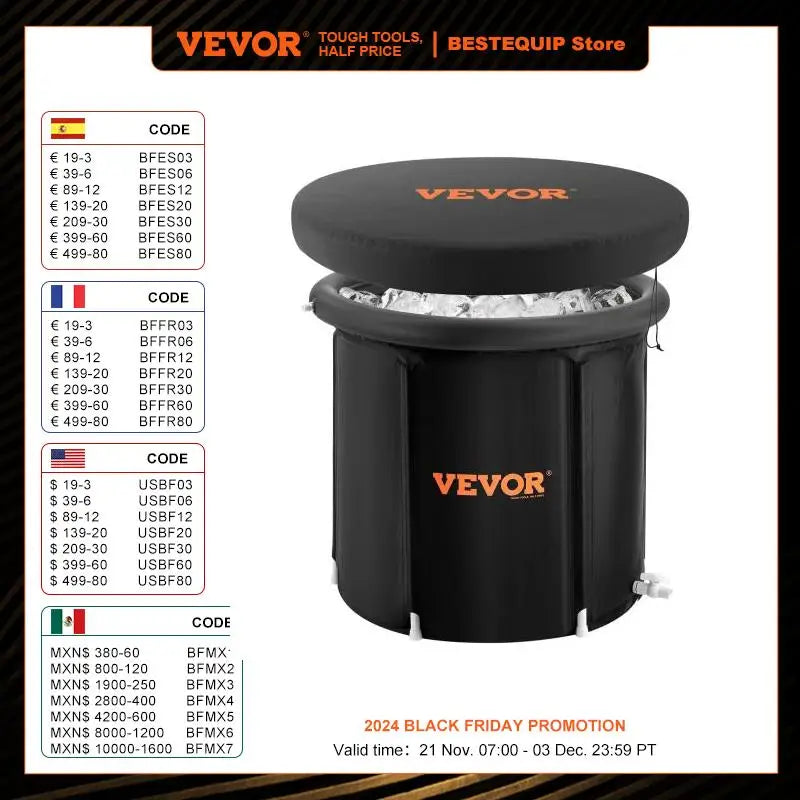 Ice Bath Tub Cold Water Therapy Plunge Tub for Athletes Portable Outdoor Ice Barrel Plunge Pool Inflatable Folding Bathtub