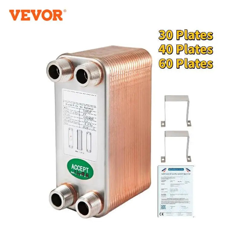 30 40 60 Plates Heat Exchanger Wort Chiller Stainless Steel Homebrew Brewing Beer Cooler Counterflow Chiller Water Heating