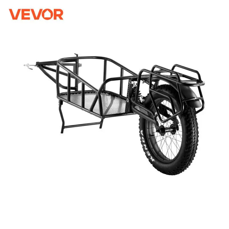 Bike Cargo Trailer 70 lbs Load Capacity Heavy-Duty Bicycle Wagon Cart Compact Storage & Quick Release Structure 20" Wheels